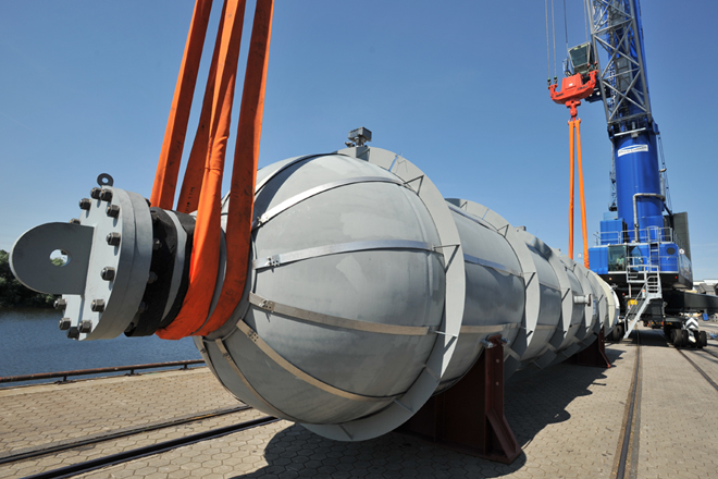 17- Verladung einer 120 t Schwerlast