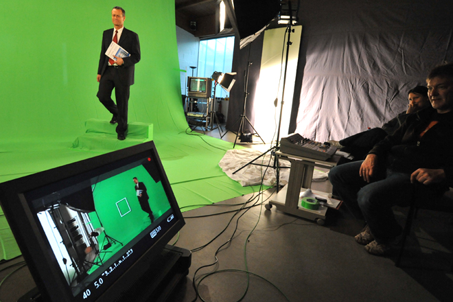 8- Filmproduktion - Bluebox Aufnahme