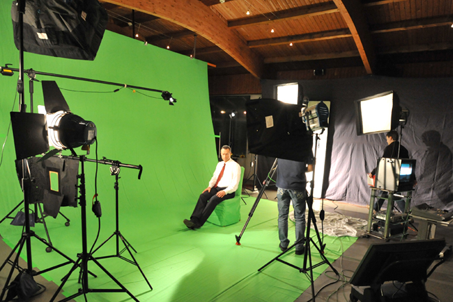 9- Filmproduktion - Bluebox Aufnahme